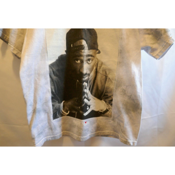 Tupac Tie Dye Gray and White Poetic Justice T-Shirt Sz Med - Picture 14 of 16